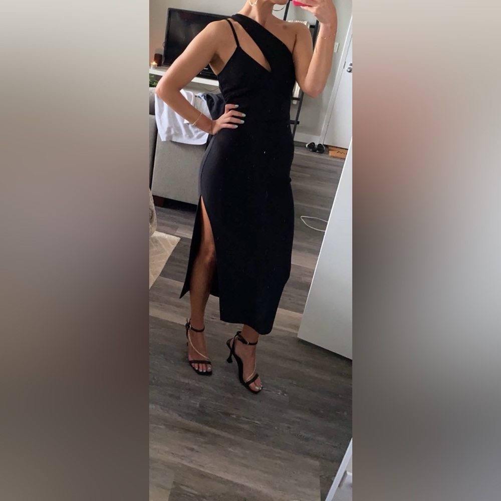 Abercrombie one shoulder cocktail dress